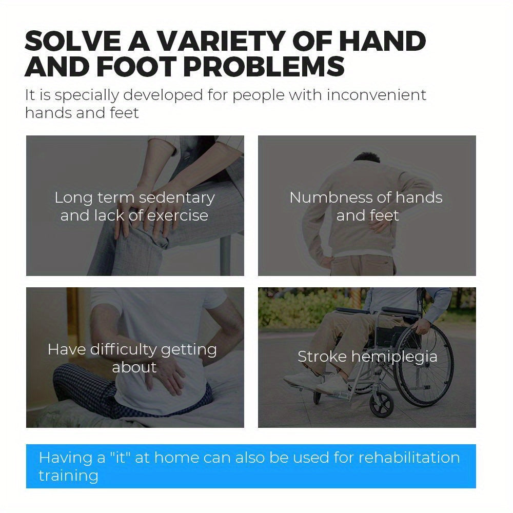 Seated Leg Exerciser Physiotherapy Machine for Seniors(Blue)-4