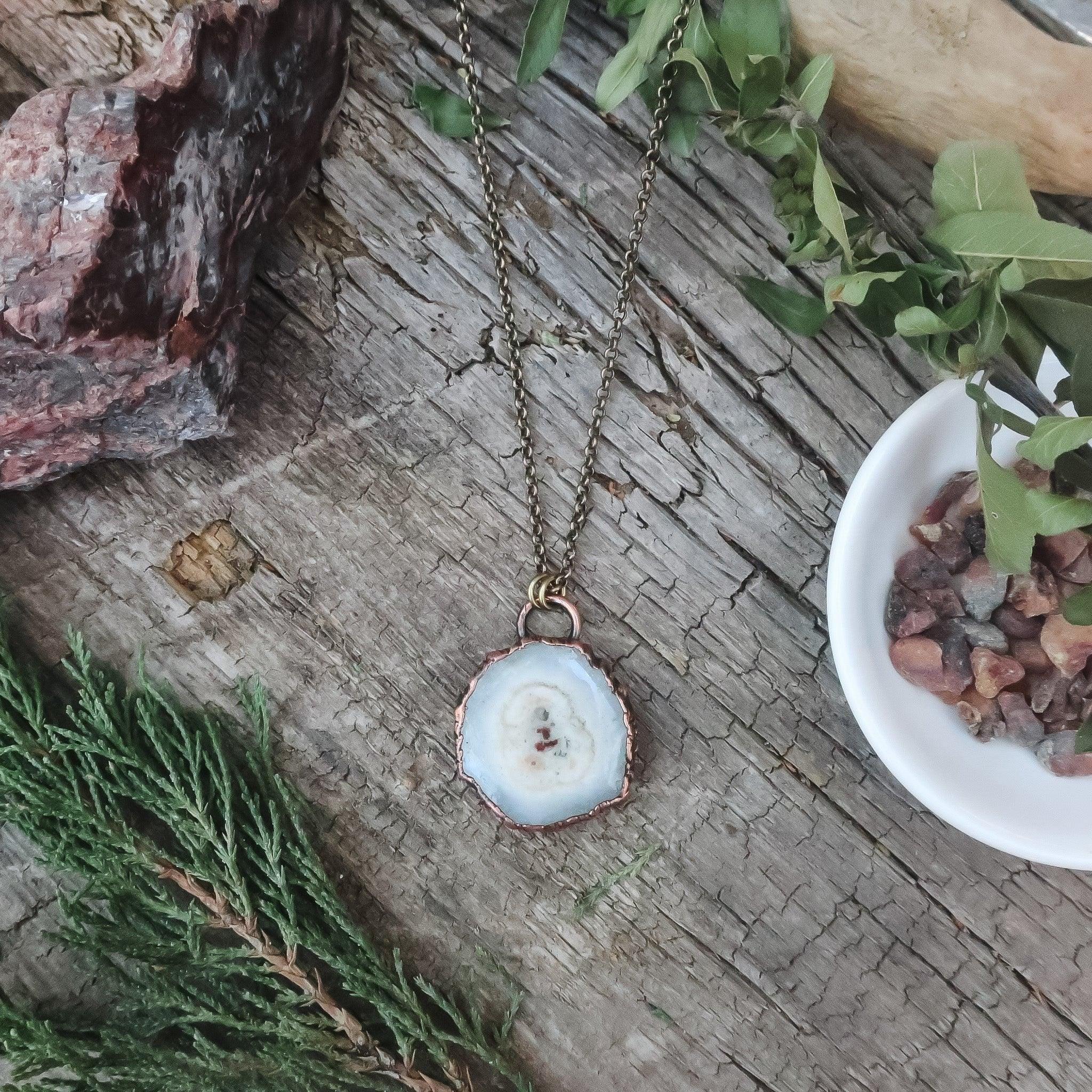 Solar Quartz Pendant - Healing Crystal | Handmade by Blackbird & Sage