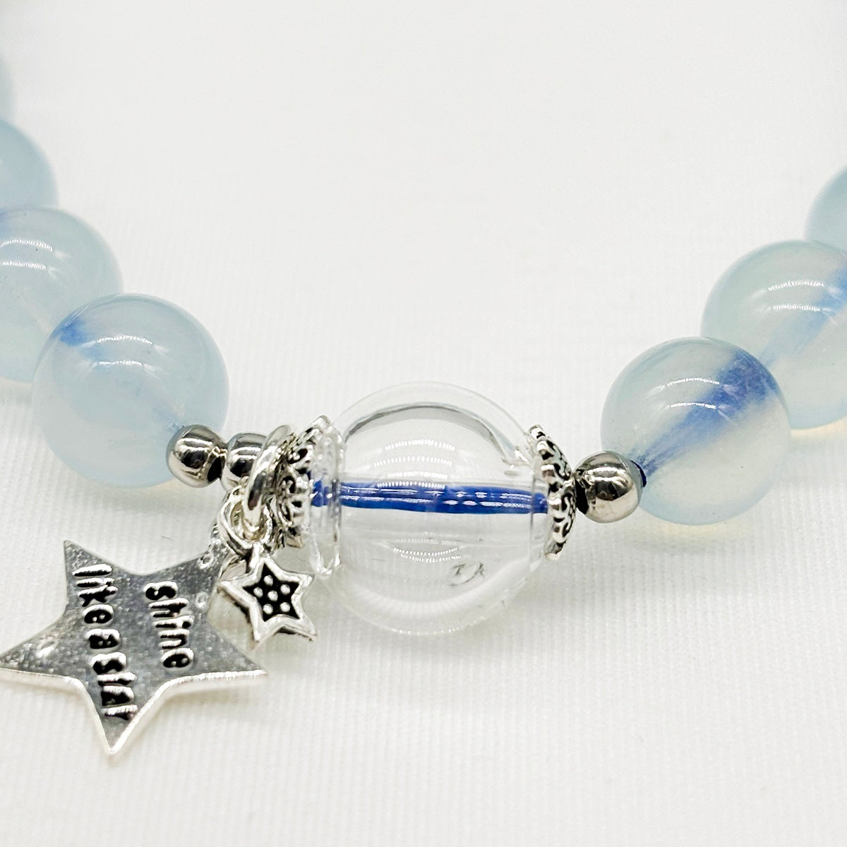 Sterling Silver Crystal Aroma Bracelet - Aquamarine | Energy & Healing | Diffuser Jewellery