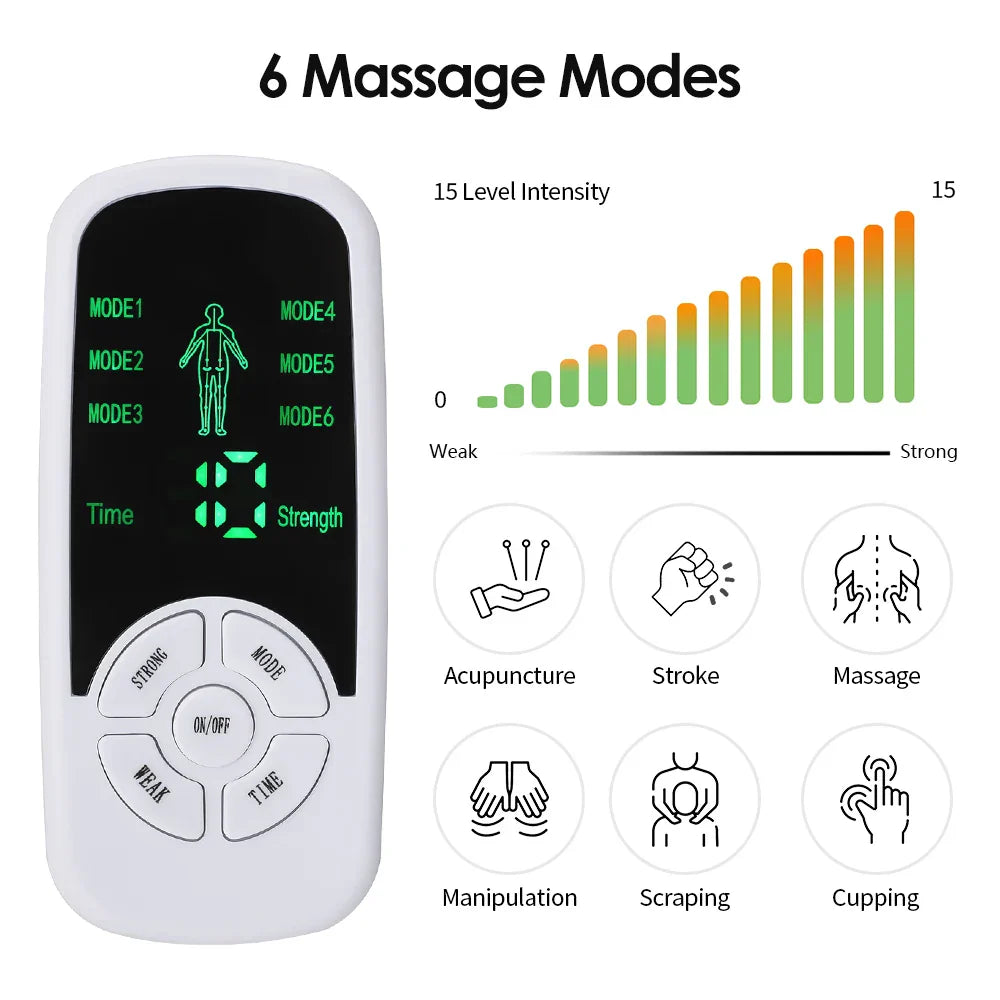 Electric Muscle Stimulator Body Massager (6 Modes)-3
