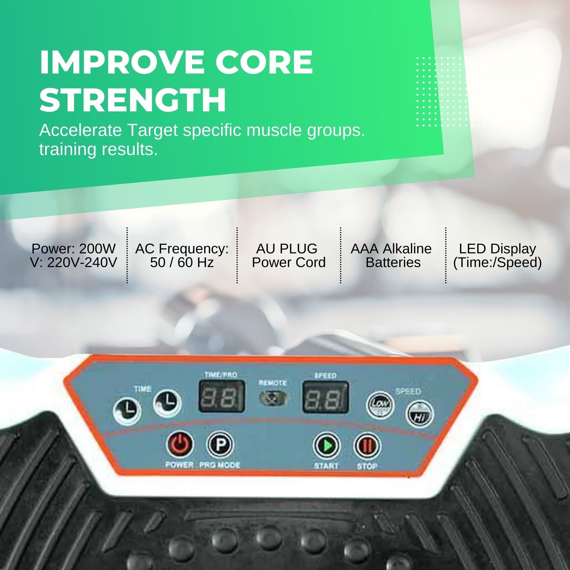 Social Hike Red Vibration Machine Platform - Exercise Plate Whole Body Workout-4