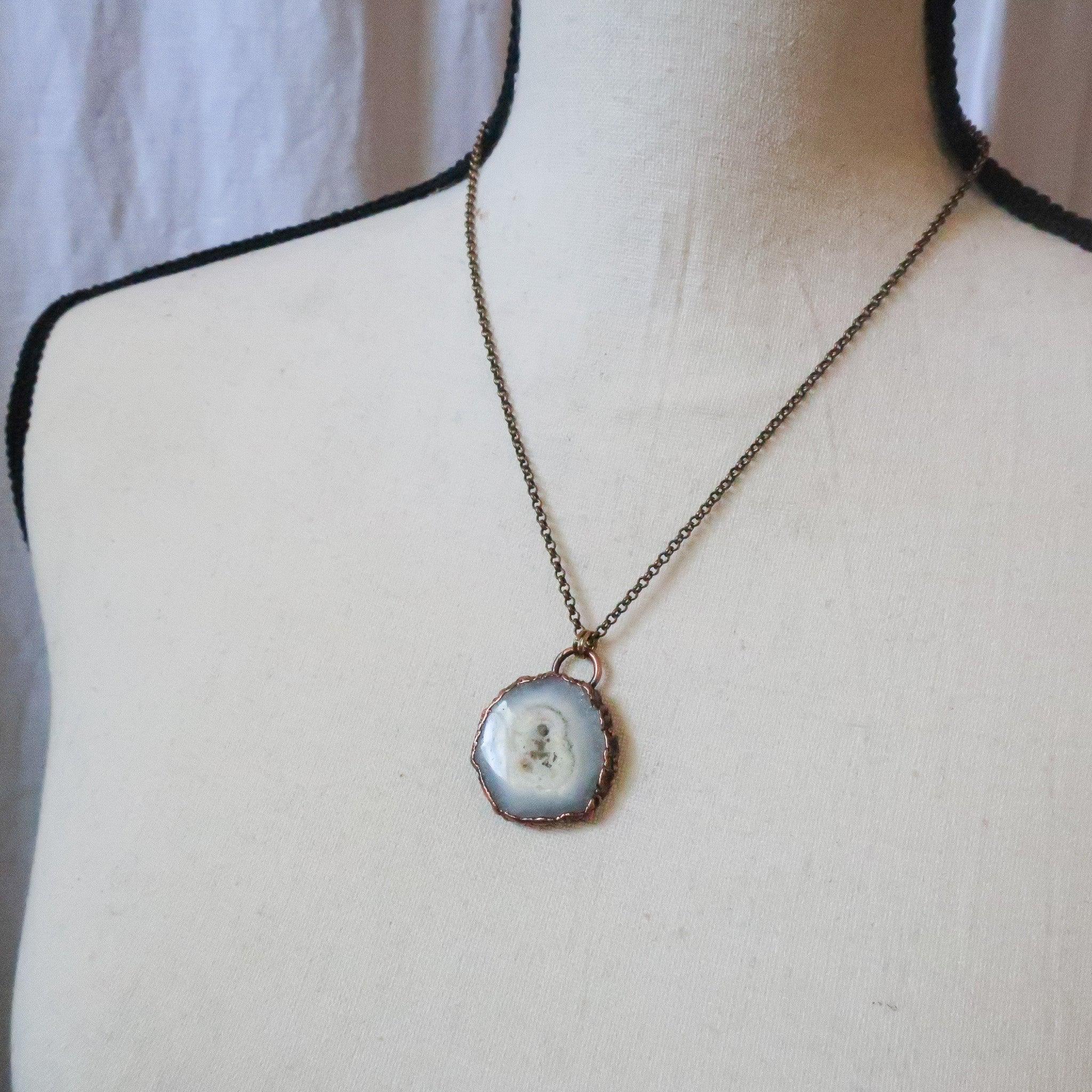 Solar Quartz Pendant - Healing Crystal | Handmade by Blackbird & Sage