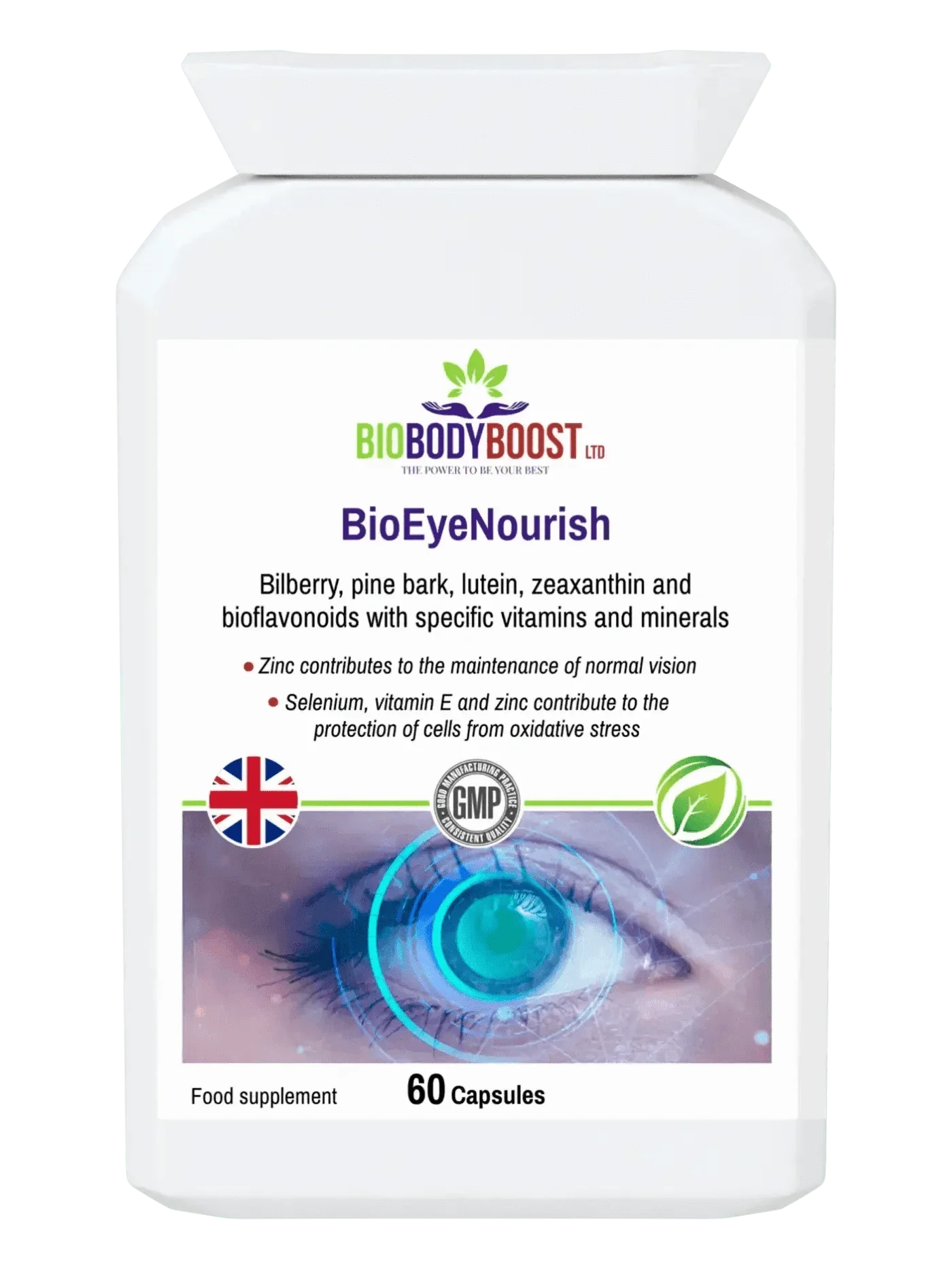 BioEyeNourish - Natural Vision Support Supplement with Bilberry & Lutein