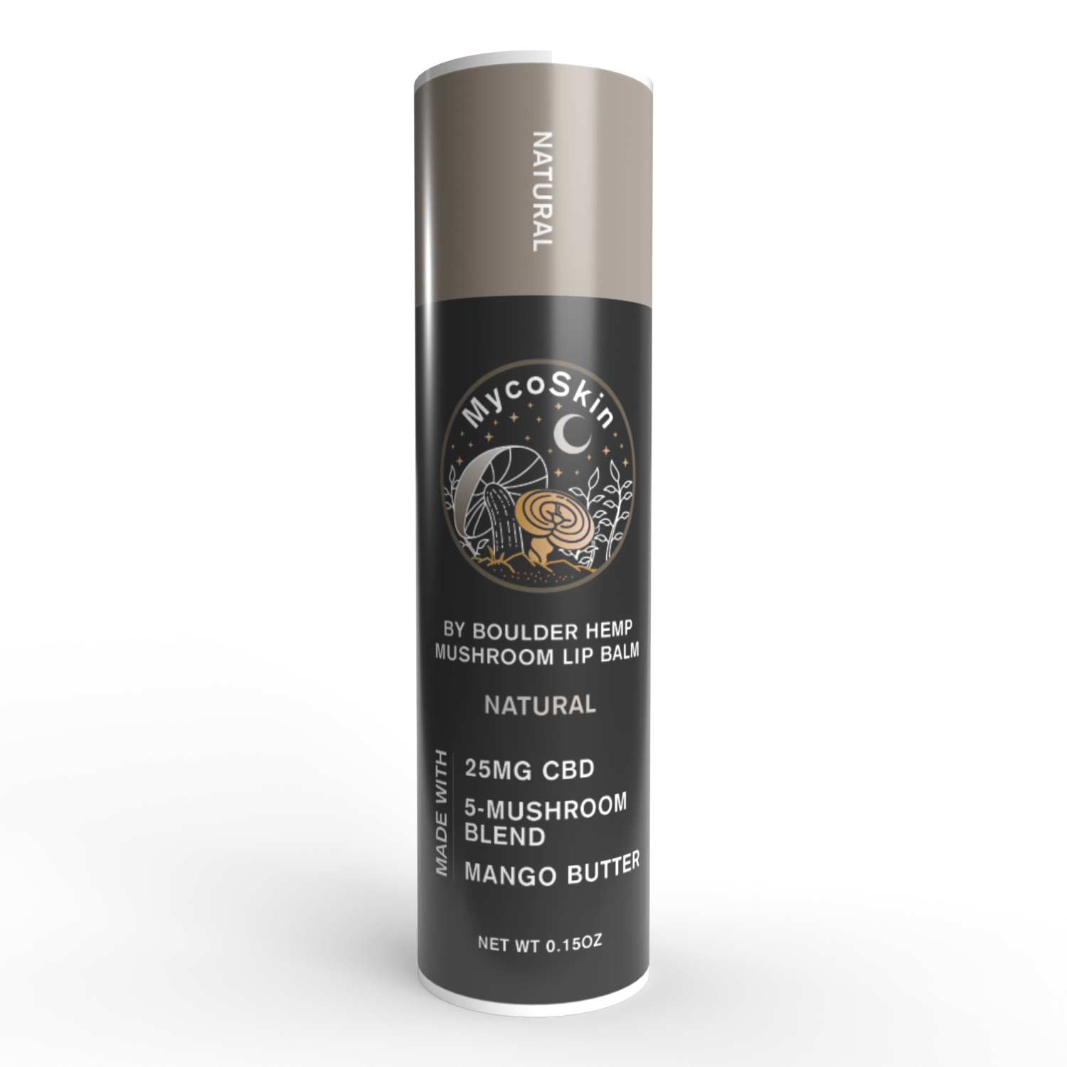 Natural 25mg CBD + Mushroom Lip Balm