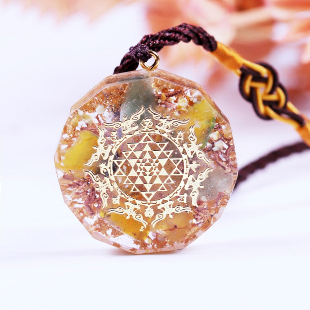 Healing Stones Orgone necklace EMF Protection Chakra Crystals Meditation Reiki Supplies Positive Energy Generator Orgonite