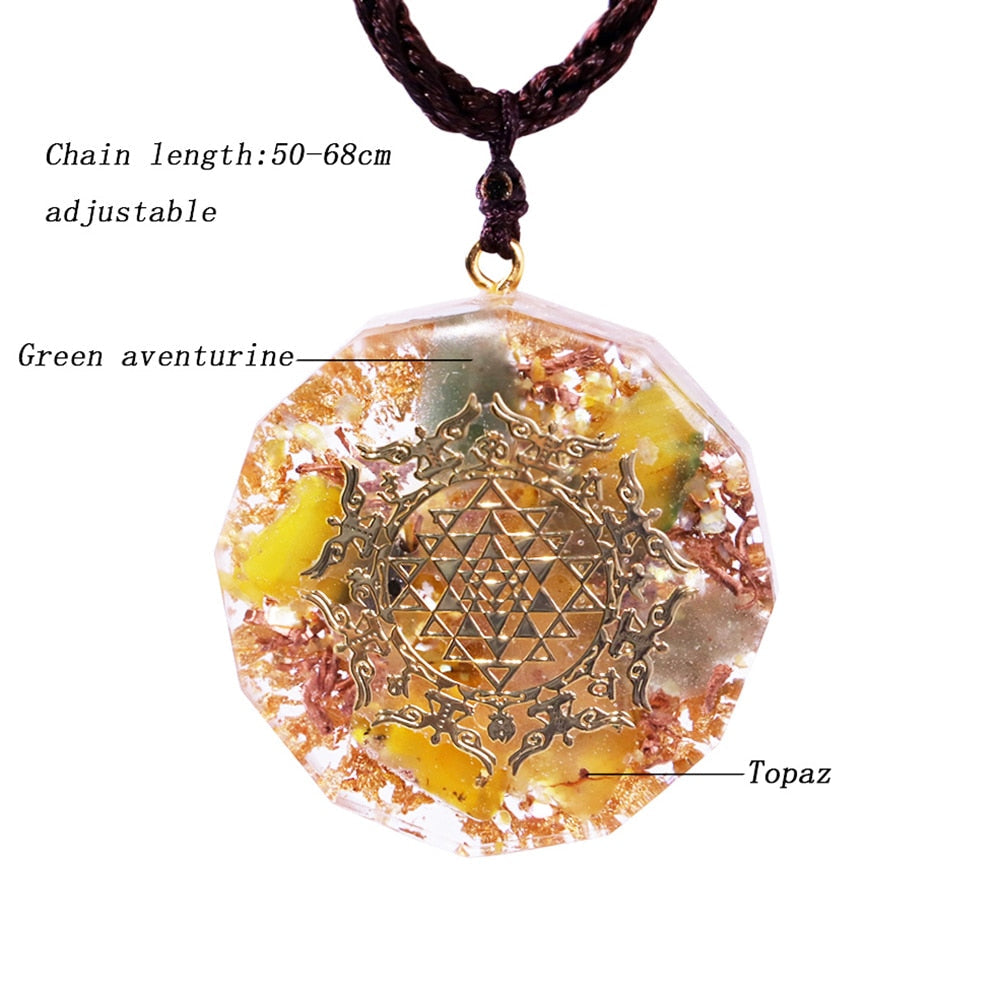 Healing Stones Orgone necklace EMF Protection Chakra Crystals Meditation Reiki Supplies Positive Energy Generator Orgonite