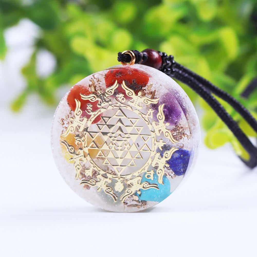 Reiki Orgon Pendant Chakra Natural Crystal Resin Necklace Making For Women Emf Protection Orgone Healing Jewelry