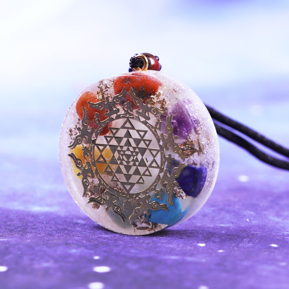 Reiki Orgon Pendant Chakra Natural Crystal Resin Necklace Making For Women Emf Protection Orgone Healing Jewelry