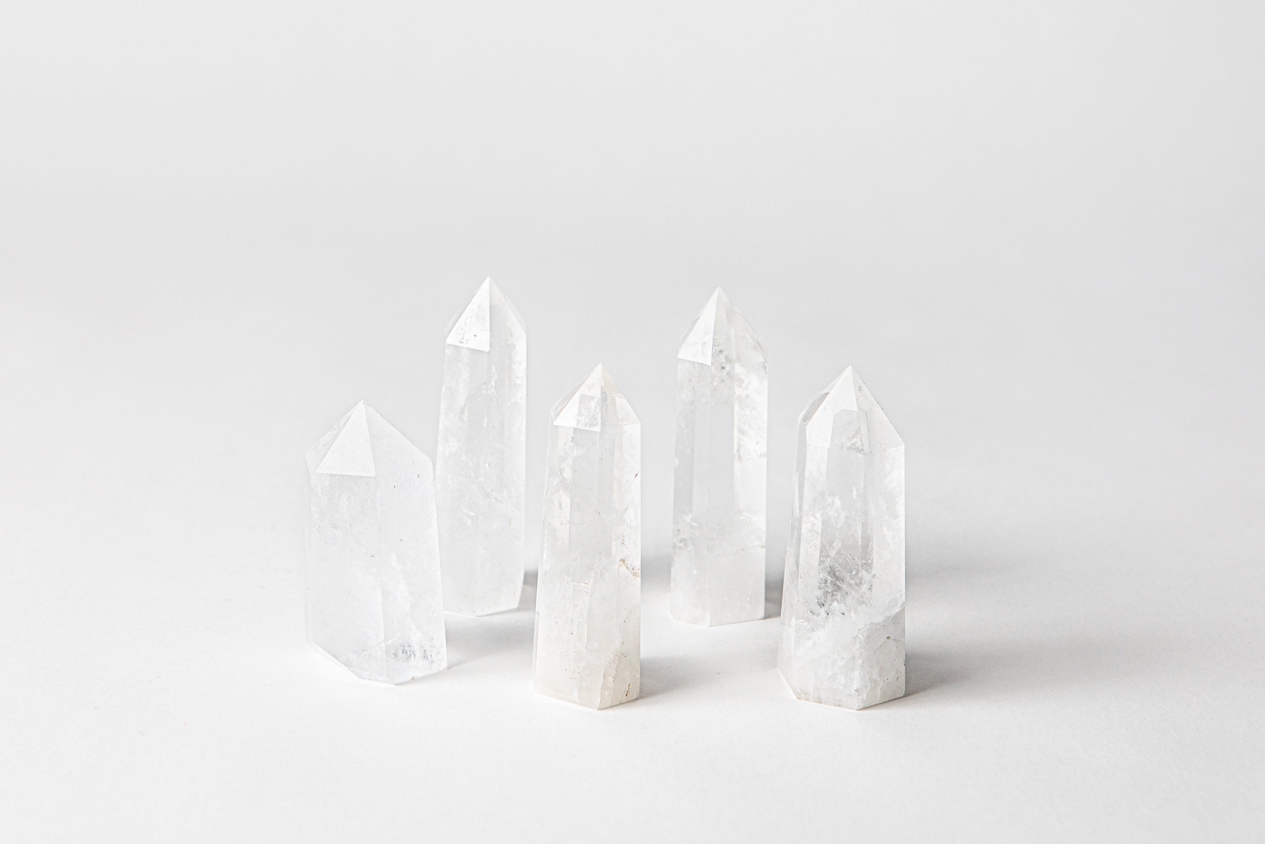 Calming + Healing Crystal Trio (Large) - Green Aventurine, Rose Quartz + Clear Quartz
