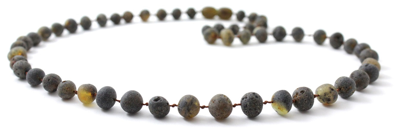 NBAR-5 Amber Healing Raw Green Necklace for Adults