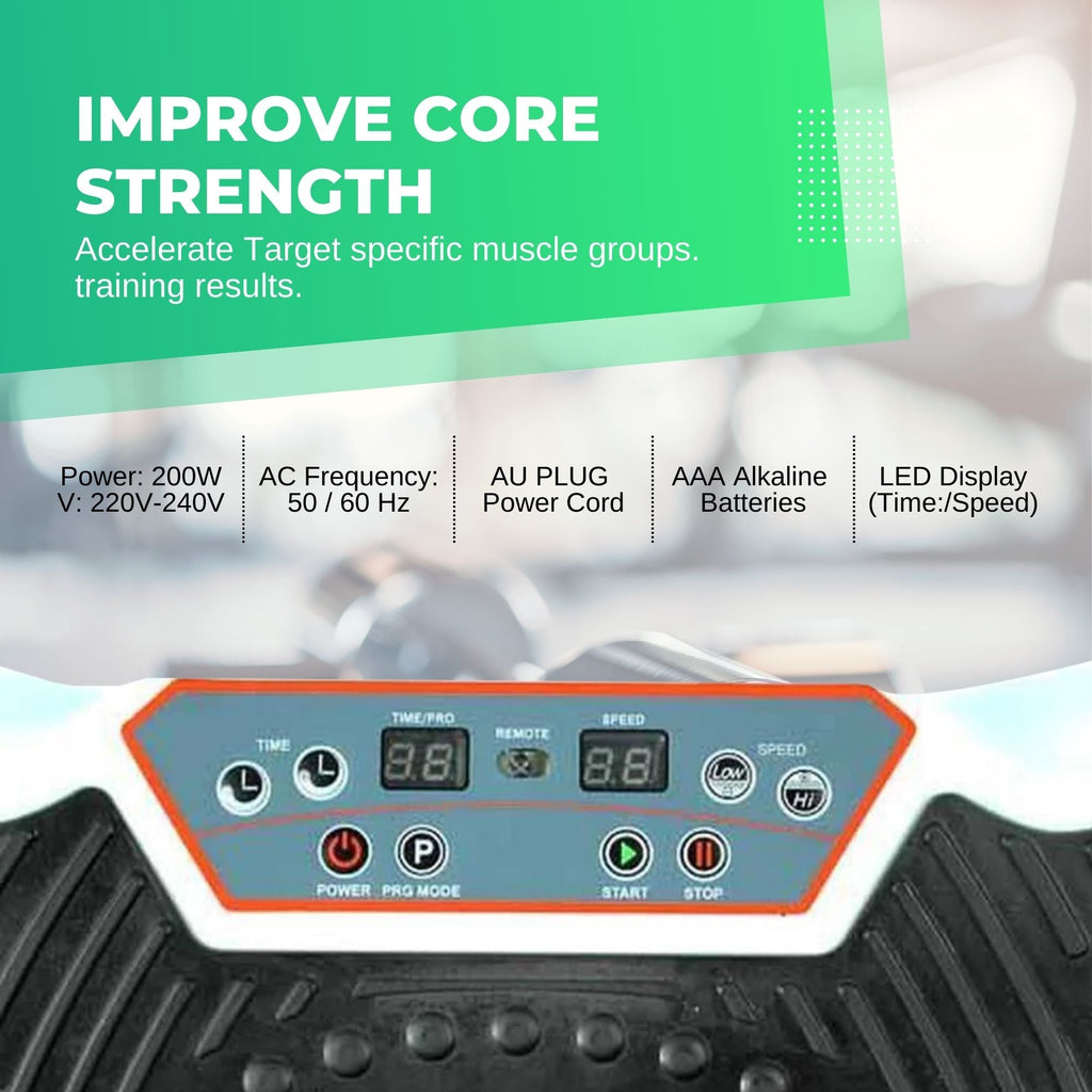 Social Hike Red Vibration Machine Platform - Exercise Plate Whole Body Workout-4