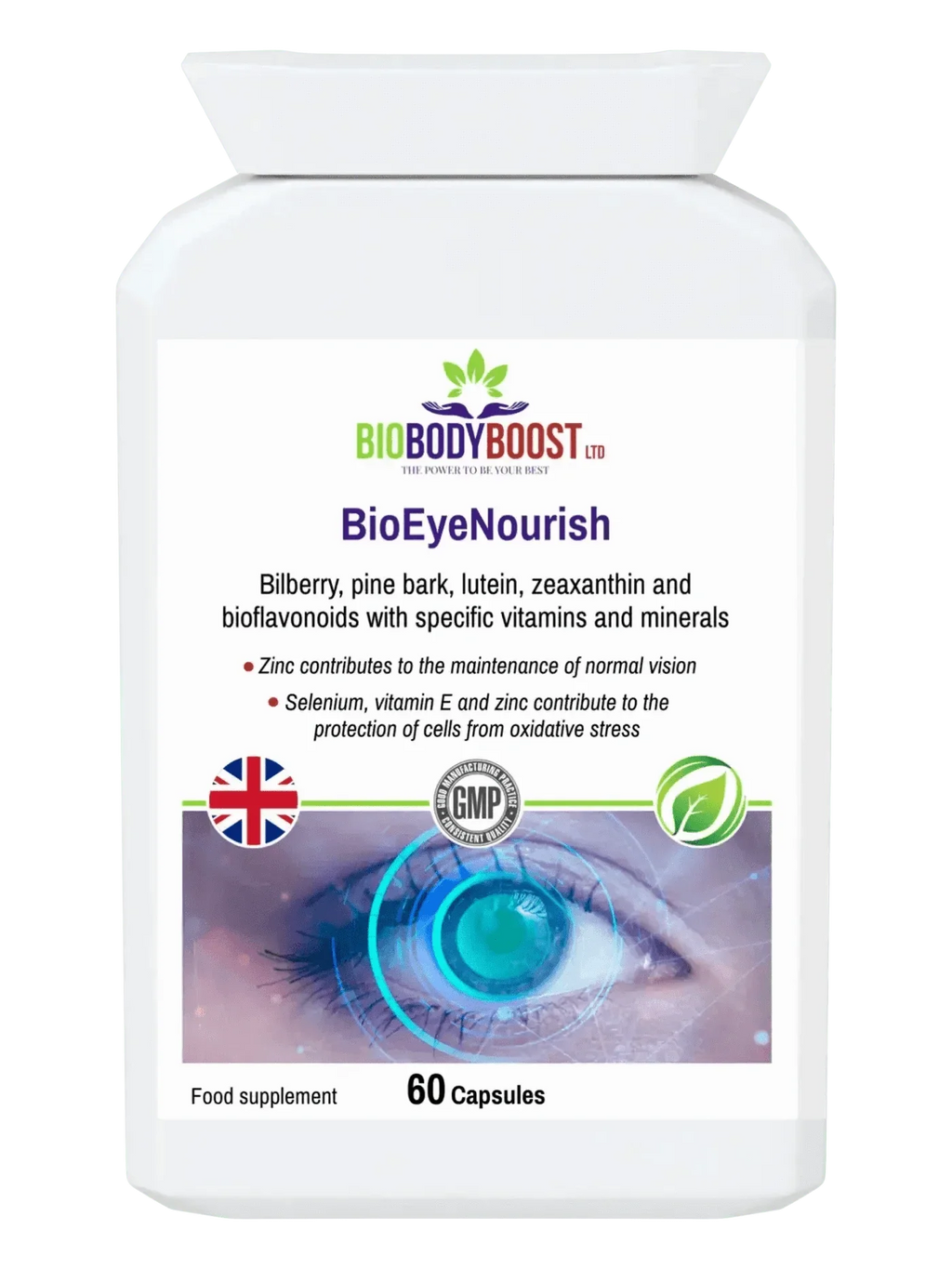 BioEyeNourish - Natural Vision Support Supplement with Bilberry & Lutein