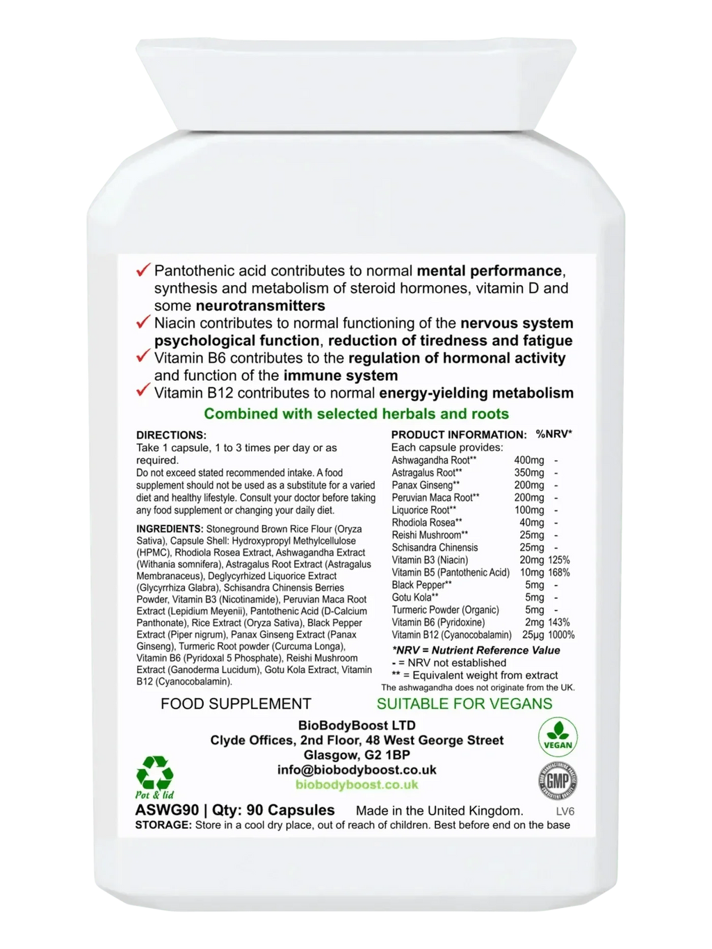 ZenBlend - Ashwagandha Complex with Niacin