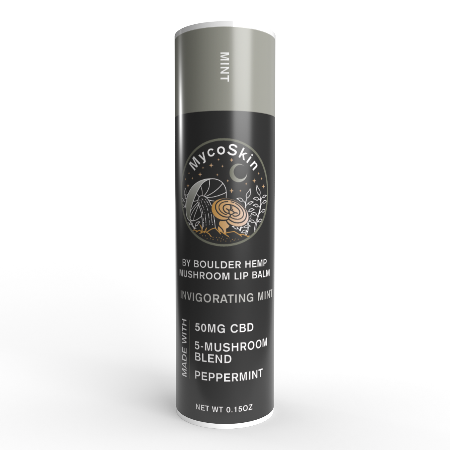 Invigorating Peppermint 50mg CBD + Mushroom Lip Balm