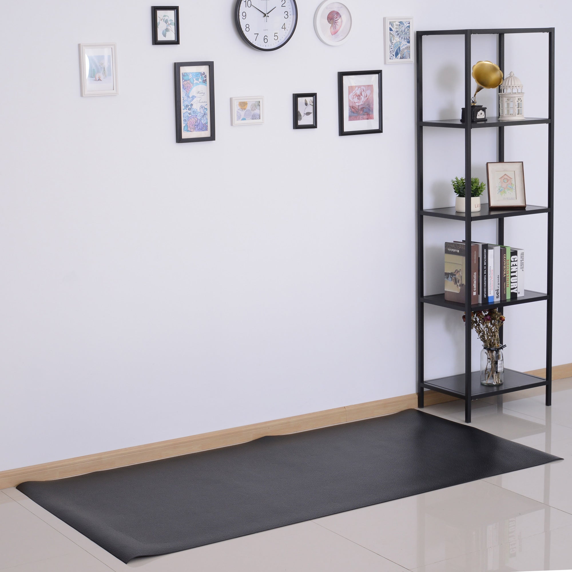 Thick PVC Exercise Equipment Mat for Treadmill and Bike - Non-Slip