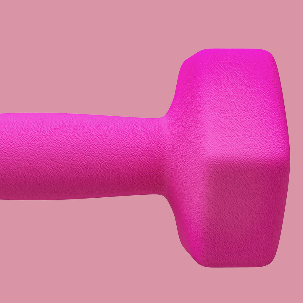 SPORTNOW Set of 6 Hex Dumbbells, Weights Pair with Non-Slip Grip for Home Gym 2 x 3kg, 2 x 4kg, 2 x 5kg in Pink, Purple and Green