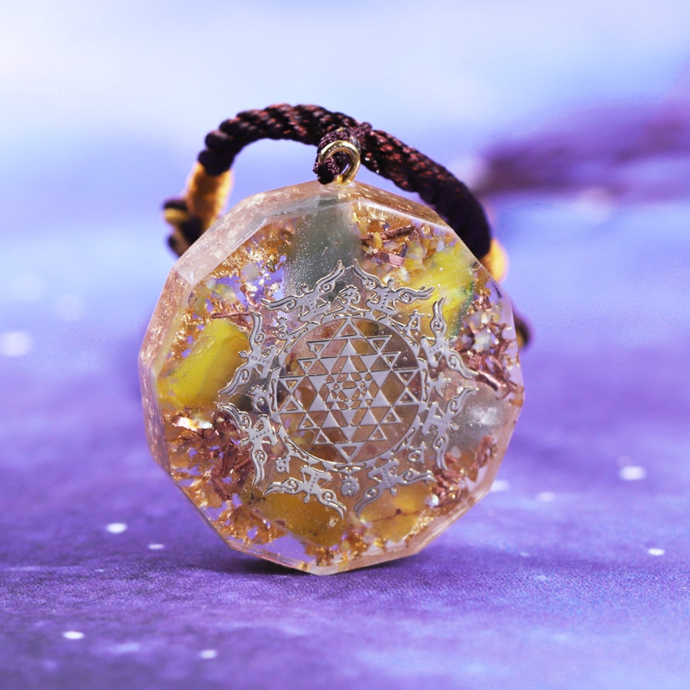 Healing Stones Orgone necklace EMF Protection Chakra Crystals Meditation Reiki Supplies Positive Energy Generator Orgonite
