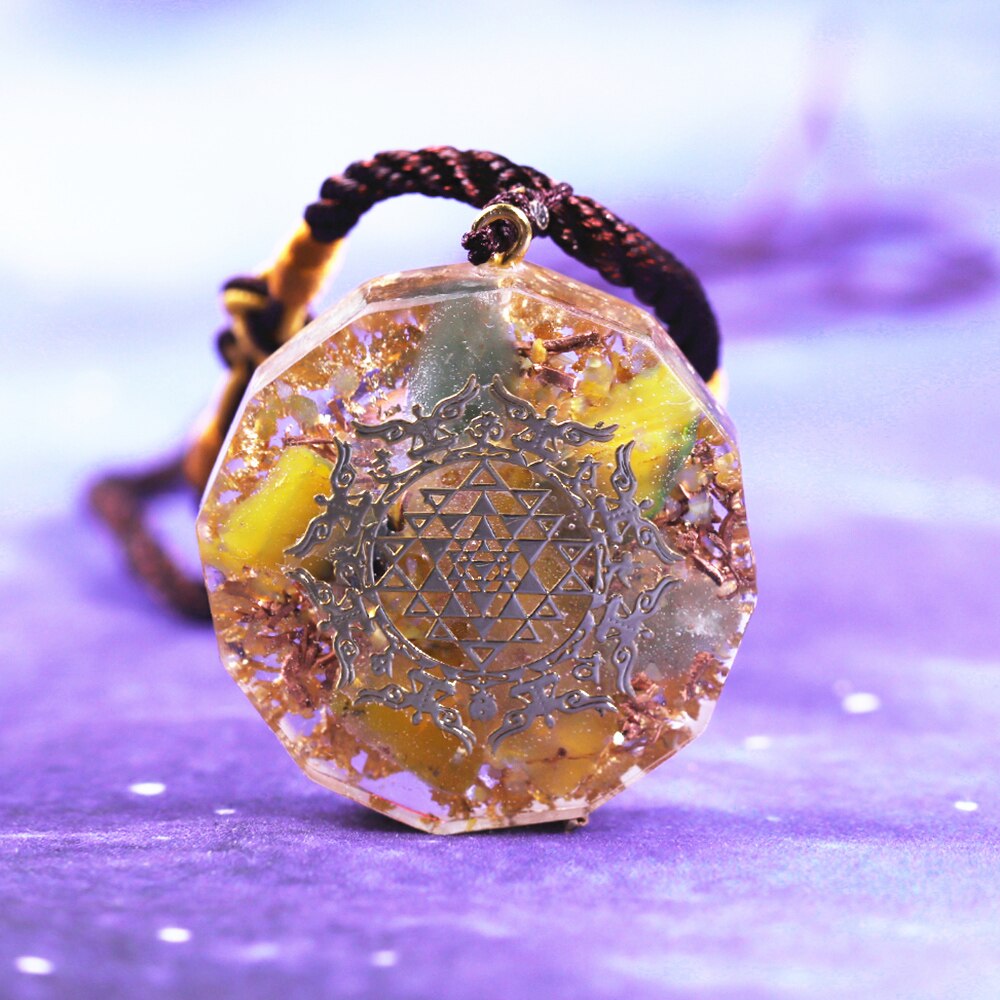 Healing Stones Orgone necklace EMF Protection Chakra Crystals Meditation Reiki Supplies Positive Energy Generator Orgonite