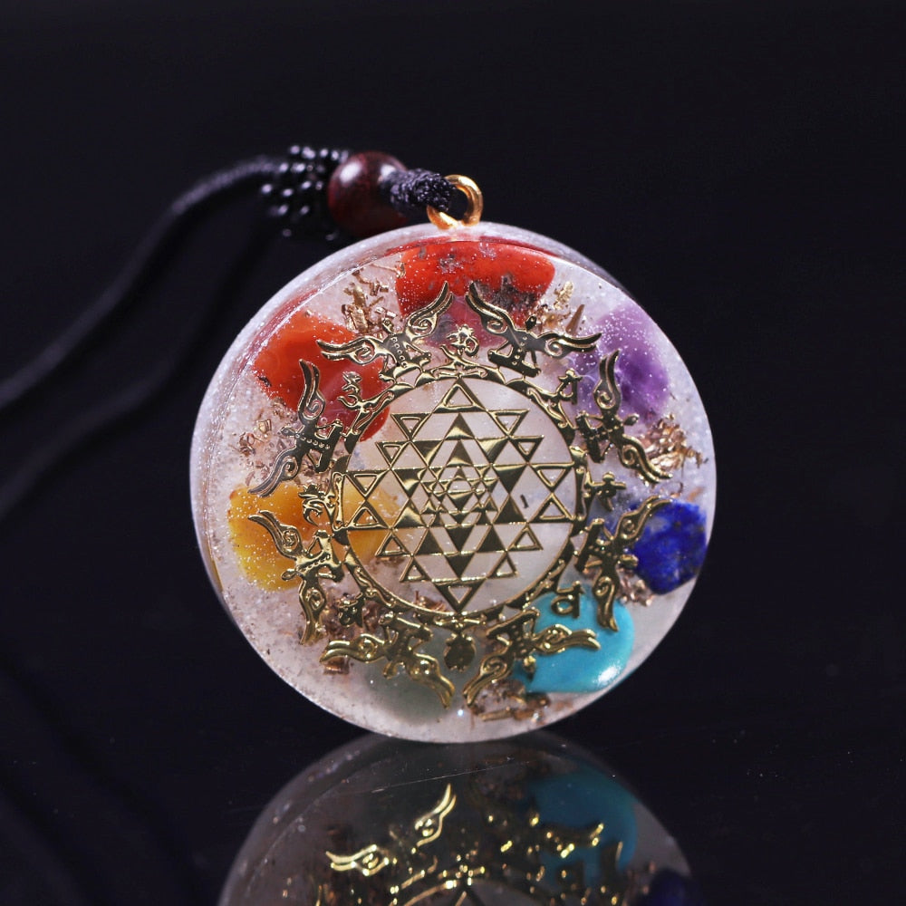 Reiki Orgon Pendant Chakra Natural Crystal Resin Necklace Making For Women Emf Protection Orgone Healing Jewelry