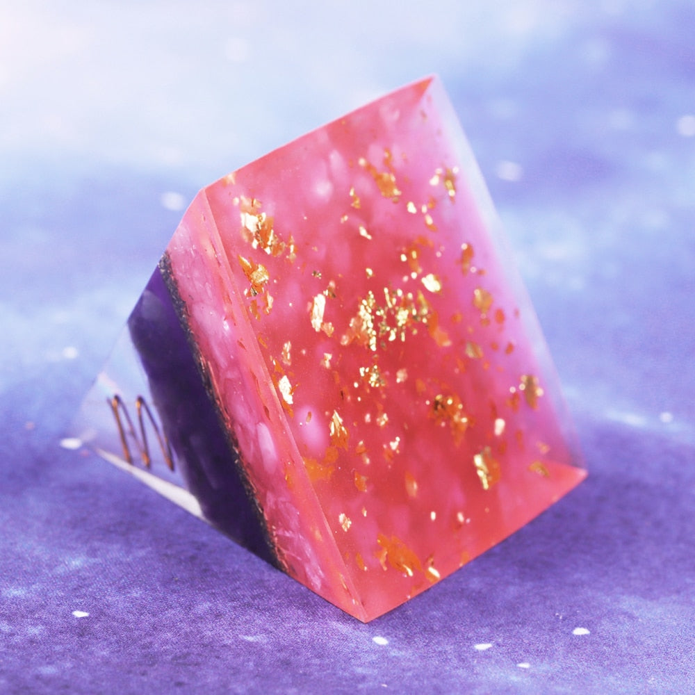 Reiki Healing Energy Amethyst Orgone Pyramid For Emf Protection Chakra Healing Meditation With Crystal And Copper