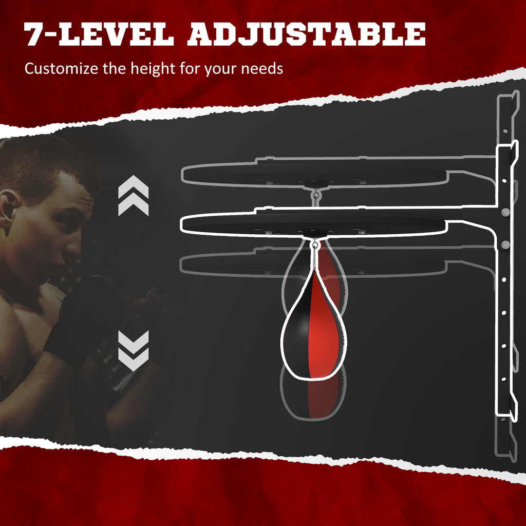 Wall Mounted Speed Bag Platform, Height Adjustable Punching Bag Training Kit | SPORTNOW