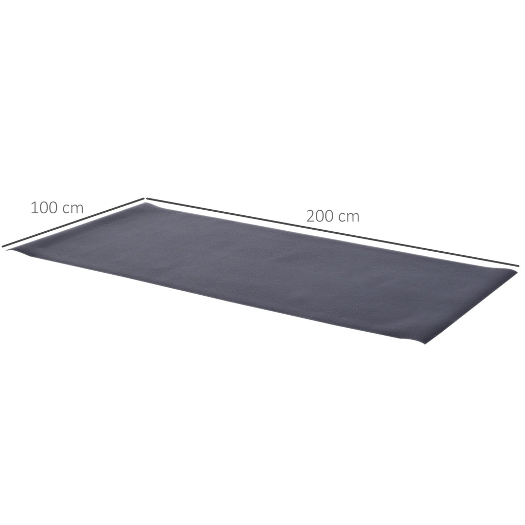 Thick PVC Exercise Equipment Mat for Treadmill and Bike - Non-Slip