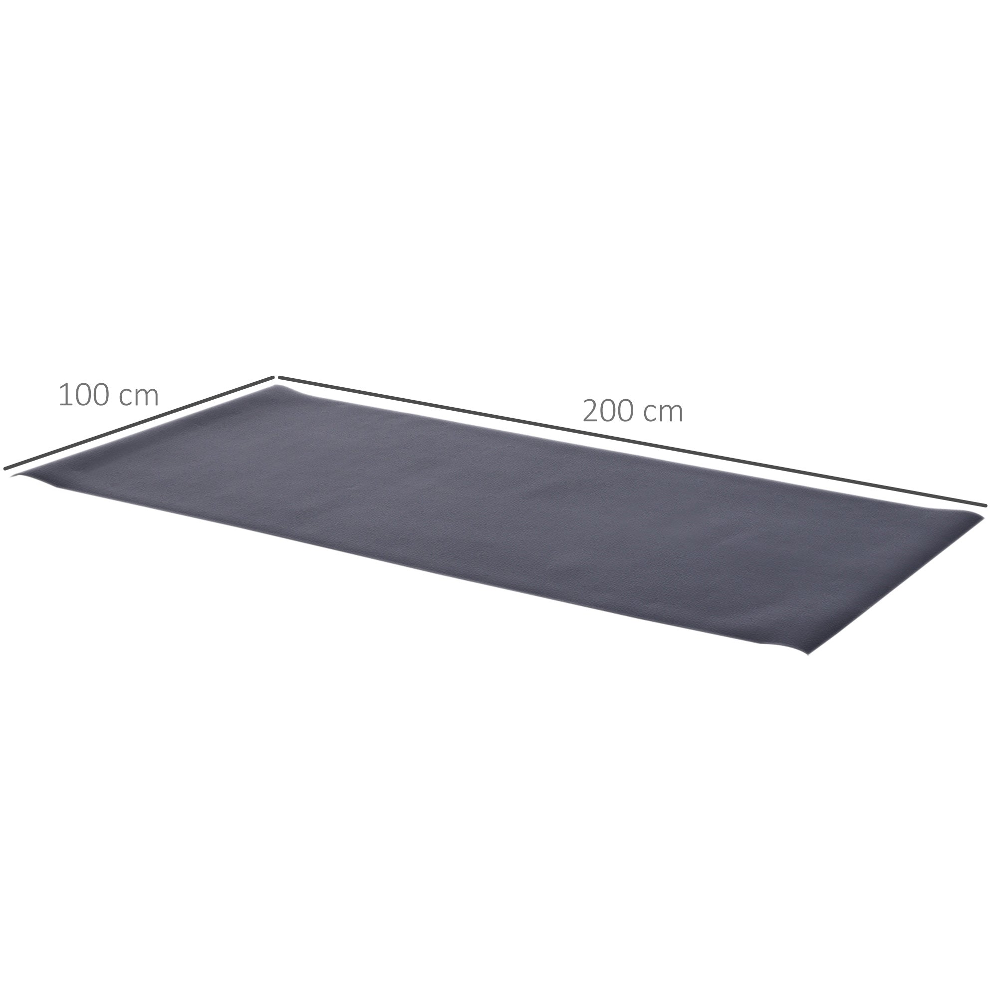 Thick PVC Exercise Equipment Mat for Treadmill and Bike - Non-Slip