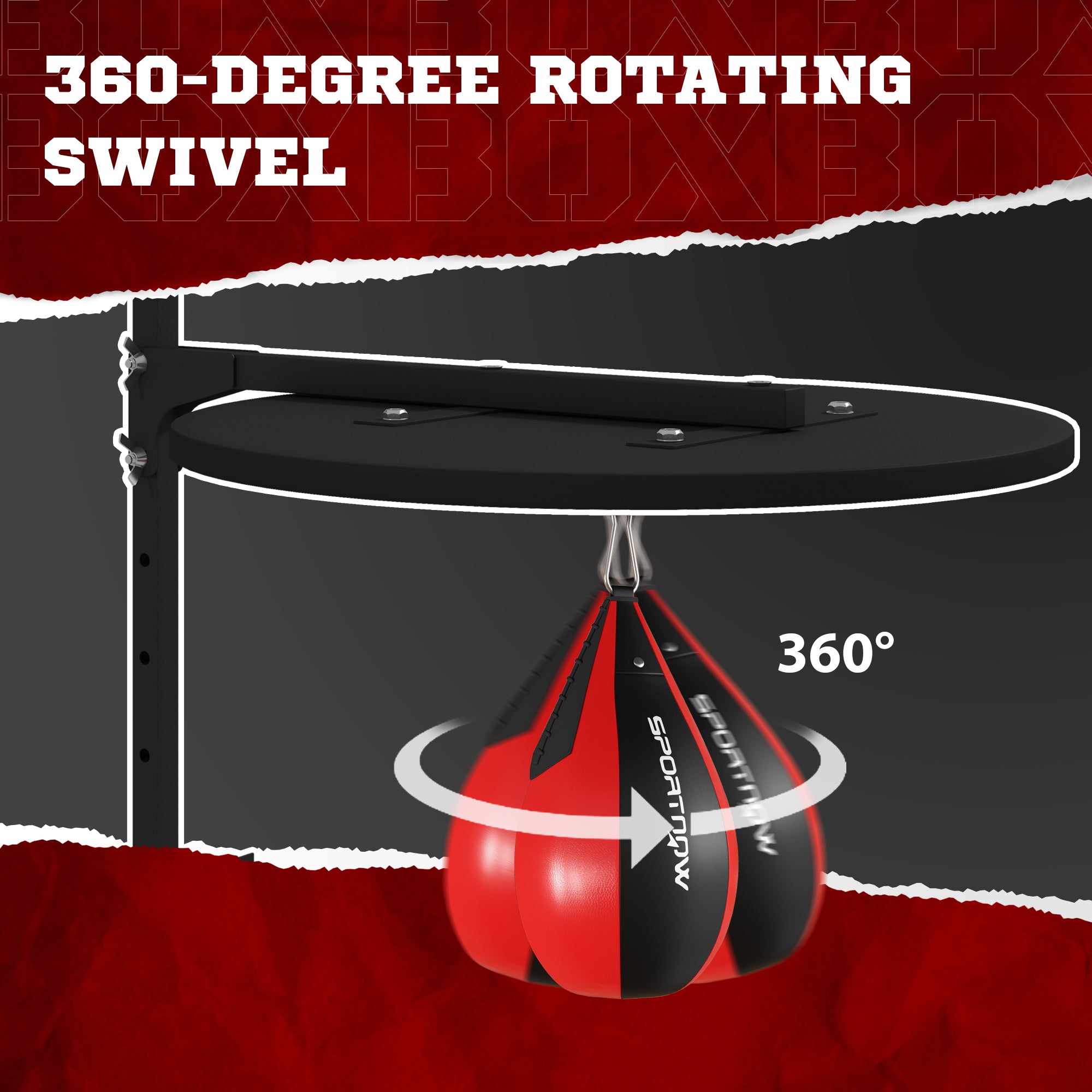 Wall Mounted Speed Bag Platform, Height Adjustable Punching Bag Training Kit | SPORTNOW